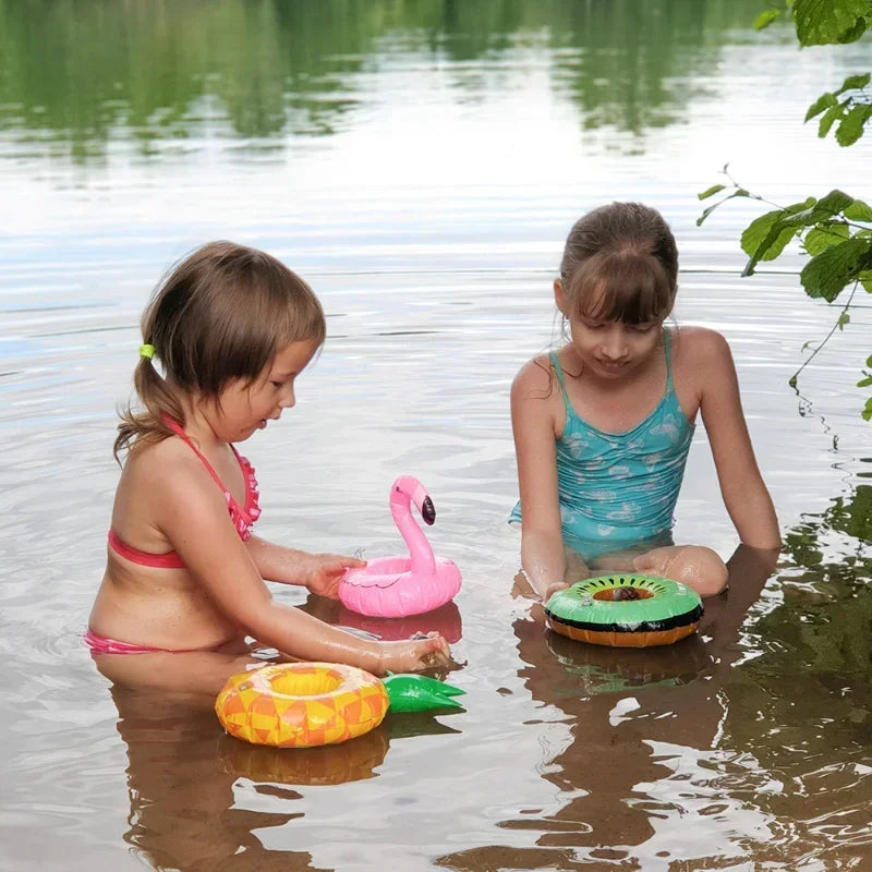 Clearance Inflatable Float Cup Pad Swimming Pool Drink Cup Stand Holder Drink Pool Mat Kids Toy Summer Pool Party Decorations